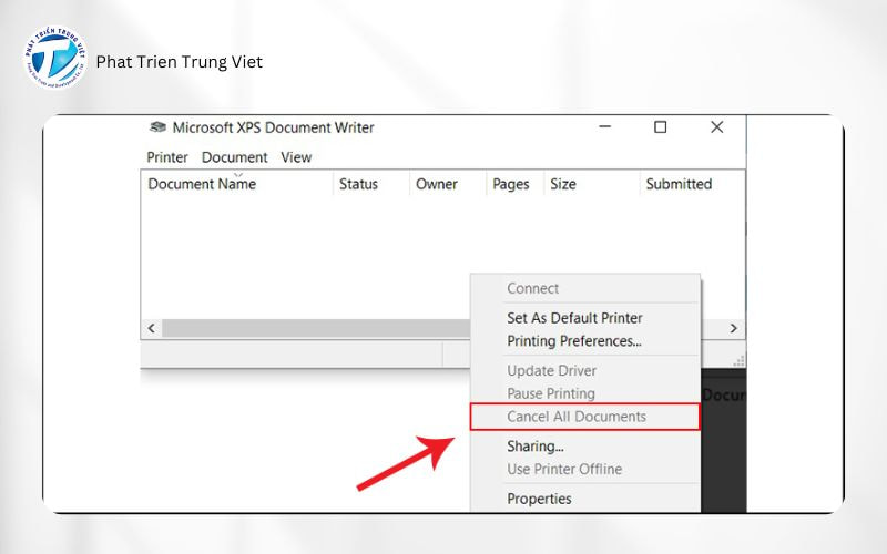 Hủy lệnh in trong mục Devices and Printers bước 4